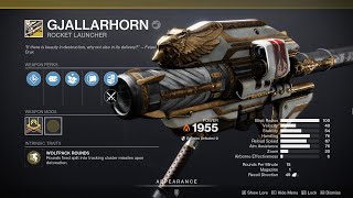 GJallarhorn the final Destiny 2 [upl. by Hedva]