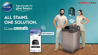 Lloyd Novante Washing Machine  IoT  All Stains One Solution  Ranveer amp Deepika  Hindi  20 Sec [upl. by Maddeu]