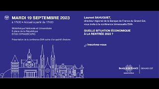 Quelle situation économique à la rentrée 2023   Banque de France [upl. by Cherrita]