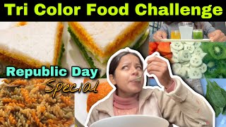 REPUBLIC DAY SPECIAL VLOG  Tri Color Food Challenge  Mansi Gupta  MG168 [upl. by Neih]