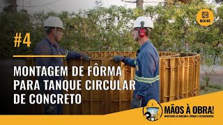 Montagem de fôrma para tanque circular de concreto [upl. by Eizus]