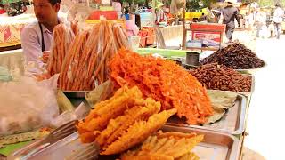 Foods Snacks Recipes and Crispy Refreshments are plenty at my countryside village Odongk Market [upl. by Heydon]