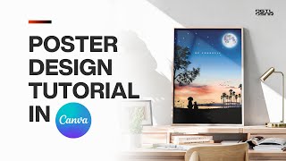 A4 WALL ART POSTER DESIGN TUTOTIAL ON CANVA  THE DIGITAL DESIGNER  CANVA DESIGN TUTORIALS [upl. by Norha]