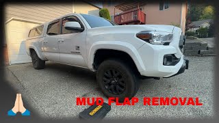 How To Easily Remove Mudflaps On Your Gen 3 Toyota Tacoma  Fast And Simple Tutorial [upl. by Glenna447]