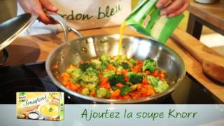 Cassolette de poisson à lorientale au brocoli carottes poivron et riz  Knorr [upl. by Lachish]