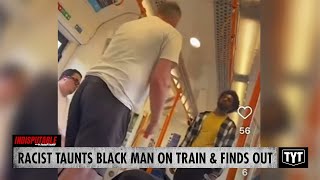 WATCH Bigot Taunts Black Man On Train Finds Out [upl. by Niroht632]