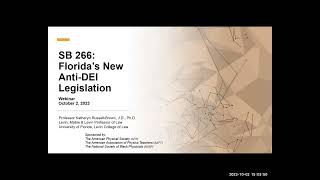 AntiDEI Legislation Informational Webinar Florida [upl. by Paloma]