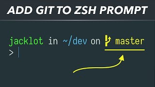 Customizing your ZSH Prompt with Git Info [upl. by Beaufert785]