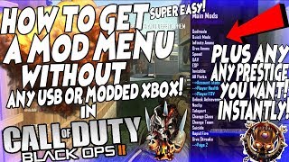 Black ops 2 HOW TO GET A MOD MENU EASY  GET ANY PRESTIGE WITHOUT USB OR MODDED XBOXXBOX ONLY [upl. by Fawcett]