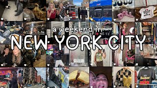 A WEEKEND IN NEW YORK CITY  Girls trip vintage shopping good food [upl. by Asiel]