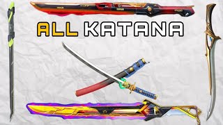 Valorant All Katana Blade Skins Animations in 1 Video  Valorant 2024 Knife Skins [upl. by Nabi]