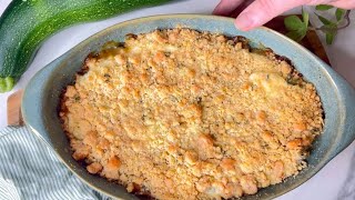 Crumble de courgette au Parmesan  SANS OEUFS ♥ Gratin Rapide et délicieux [upl. by Bumgardner]