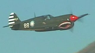 Curtiss P40 Kittyhawk  great engine sound at Classic Fighters 2009 [upl. by Correna]