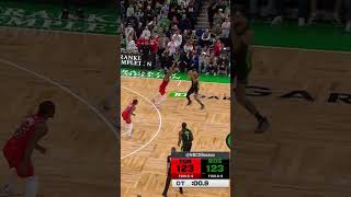 Tatum beats Raptors with super long 3 pointer in overtime sports nba basketball [upl. by Golter699]