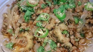 😋TASTIEST KEEMA KARELY RECIPE  BITTER GOURD WITH MINCE 👍 [upl. by Richer]