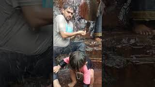 Enjoying in thalakona fatherlove talakonawaterfalls talakona cutiepie baby [upl. by Angeli359]