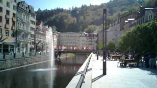 Karlovy Vary  Řeka Teplá u divadla [upl. by Barnes]