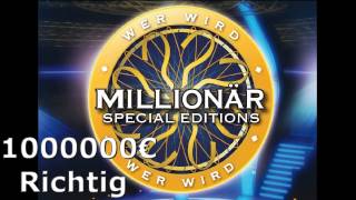 Wer wird Millionär Soundtracks 13  1000000 € Antwort Richtig [upl. by Lyrret321]