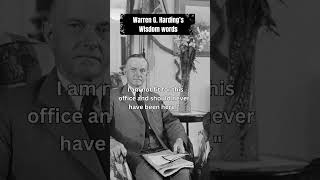 Warren G Harding Reflections of Leadership and Legacy MrNonstopWisdom shorts president [upl. by Anaerda]