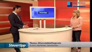 Alterseinkünftegesetz  Rentenbesteuerung  Steuerberater Aachen Köln Jörg Reimer bei Center TV Köln [upl. by Carrol]