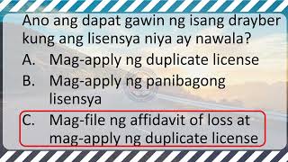 LTO CDE EXAM REVIEWER 2024 TAGALOG [upl. by Ettenad]