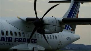 Start up and take off ATR 42500 Air France [upl. by Euqinim]