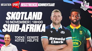 SKOTLAND VS SPRINGBOKKE  EERSTE HELFTE  RADIORUGBY [upl. by Enelloc]