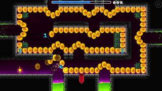 Dash but 1000 Coins  Geometry Dash 22 [upl. by Ahseikan]