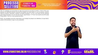 Cursos Técnicos Concomitantes e Subsequentes  Resumo do edital em Libras  Processo Seletivo 2025 [upl. by Attenol]