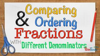 Comparing and Ordering Fractions with Different Denominators fraction strips [upl. by Kila]