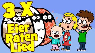 ♪♪ Kinderlied Ratespiel  Eier Raten Lied Mix mit Frida Karlchen und Luka  Hurra Kinderlieder [upl. by Hgielhsa425]