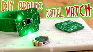 Homemade Arduino digital watch  internal 8MHz clock [upl. by Carboni]