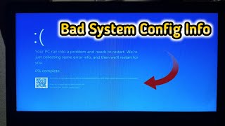 How To Fix Bad System Config Info Error Windows 1110  BADSYSTEMCONFIGINFO Error Tutorial [upl. by Klos25]