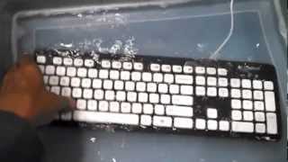 Logitech Washable Keyboard K310 Takes a Bath [upl. by Selohcin633]