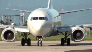 JAL B737800 出雲空港 4Oct2011 IZUMO AP [upl. by Glick]