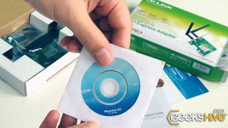 300Mbps Wireless N PCI Express Adapter TLWN881ND  TPLink  Unboxing by wwwgeekshivecom [upl. by Nnod142]