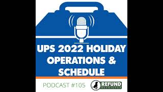 UPS 2022 Holiday Operations Schedule [upl. by Bilat]