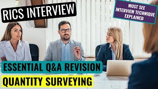 RICS APC FINAL ASSESSMENT MOCK INTERVIEW  QUANTITY SURVEYING REVISION  CORE COMPETENCIES QUESTIONS [upl. by Daj]