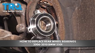 How to Replace Rear Wheel Bearings 20062010 BMW 550i [upl. by Gradey]