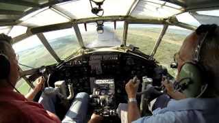 Departure of an Antonov An2 filmed from the cockpit [upl. by Eatnuahs]