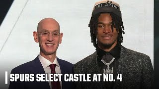 The San Antonio Spurs select Stephon Castle with the No 4 pick in the 2024 NBA Draft  NBA on ESPN [upl. by Einnel]