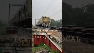 Local trains speed indianrailways train railway rail travel traintravel highspeedtrain yt [upl. by Ahsurej]