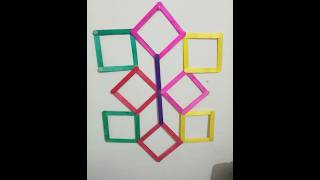 Ice cream sticks wall hanging easy DIY🤩diyshortsicecreamstickcraftshortsfeedviralvideoshort [upl. by Catriona]