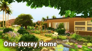 Onestorey Home Base Game  House Build Stop Motion  The Sims 4  No CC [upl. by Vonny135]