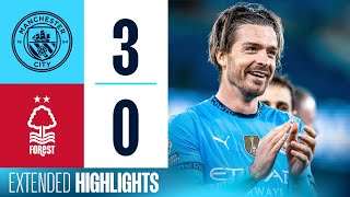 EXTENDED HIGHLIGHTS  Man City 30 Nottingham Forest  Bernardo De Bruyne amp Doku GOALS [upl. by Martyn]