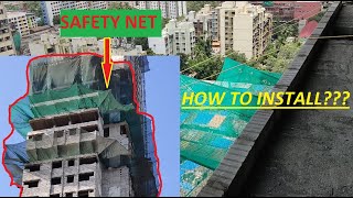 Building Safety Net  Installation  Watch before selecting net for your building [upl. by Elleuqar329]