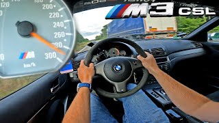 8000RPM Bmw M3 E46 CSL Unleashing A German Legend On The Autobahn [upl. by Eelaroc]