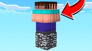 500 FANS vs ONE BLOCK IN MINECRAFT [upl. by Joed]