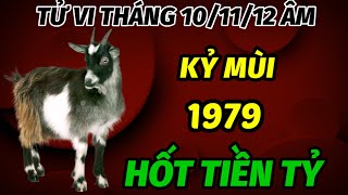 BÁO TRƯỚC SỰ THẬT ĐÚNG TRONG THÁNG 101112 ÂM LỊCH TUỔI KỶ MÙI SINH 1979 GẶP THỜI HỐT VỀ TIỀN TỶ [upl. by Aivataj714]