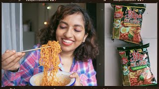 Tasting Nissin Geki Hot amp Spicy Korean Noodles 🇮🇳🌶️🍜  better than Samyang  MagaliTriesStuff [upl. by Lednyc]